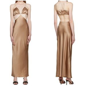 Reformation Poppies Silk Dress Croissant Side Cut Outs Size 2